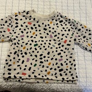 Hanna Andersson Cream Terrazzo Terrycloth Sweatshirt